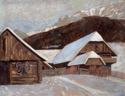 Farmhouse in winter